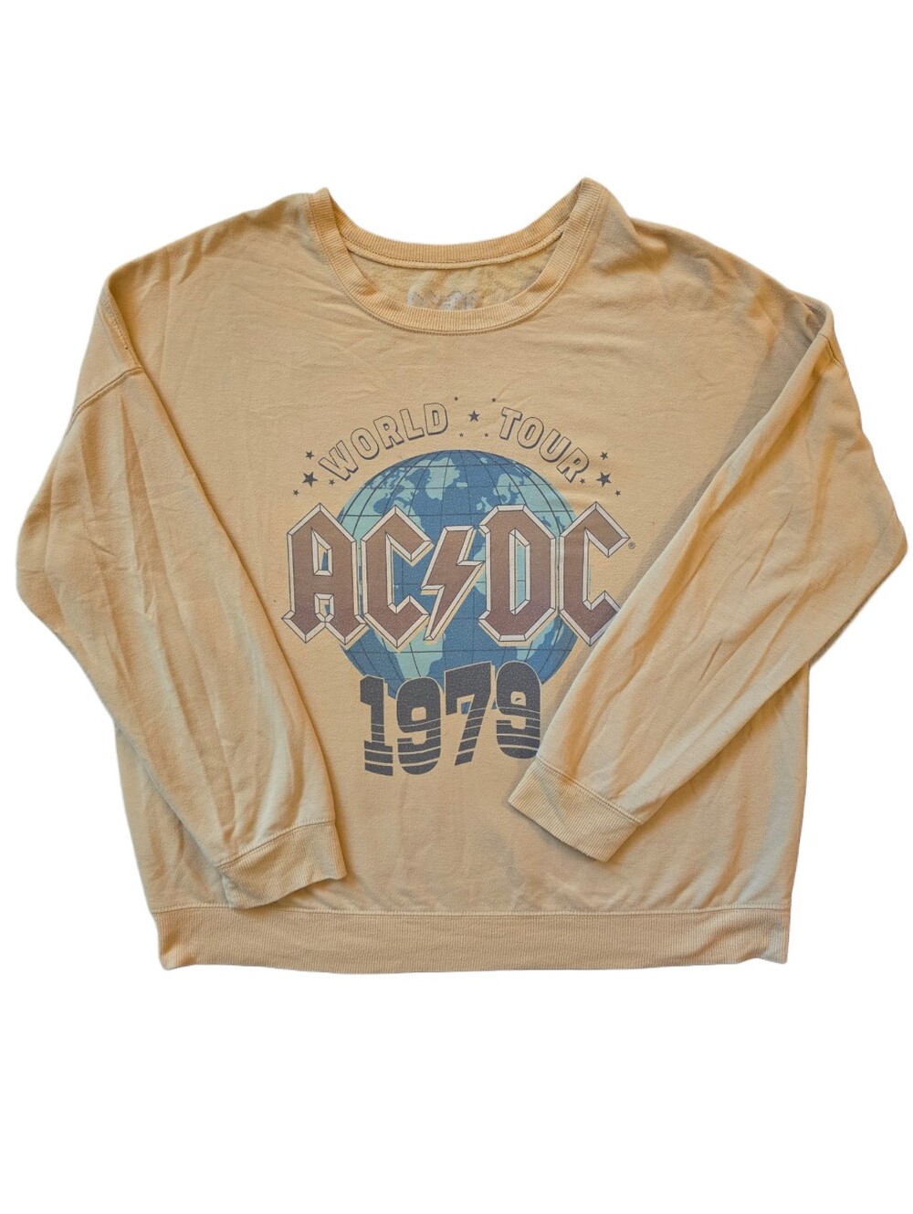 AC/DC 1979 Beige and Blue World Tour Sweatshirt